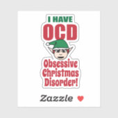 Obsessieve kerstziekte Funny Sticker (Vel)
