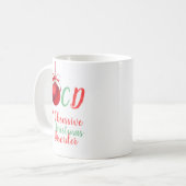 Obsessieve kerstziekte koffiemok (Voorkant links)