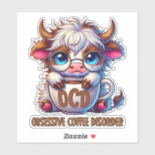 Obsessieve Koffie Stoornis  Sticker (Vel)