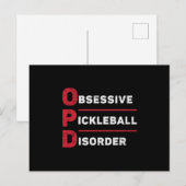 Obsessieve pickleball-aandoening pickleball-speler briefkaart (Voorkant / Achterkant)