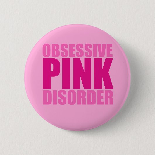 obsessieve roze stoornis ronde button 5,7 cm (Voorkant)