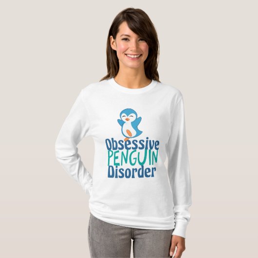 Obsessive Penguin Disorder T-shirt (Voorkant volledig)