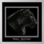 "OBSIDIAN" ~ Black Panther Puma Wildlife Art Print (Voorkant)