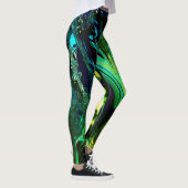 Obsidian Green Fantasy Leggings (Rechts)