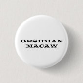 Obsidian Macaw Logo Button (Voorkant)