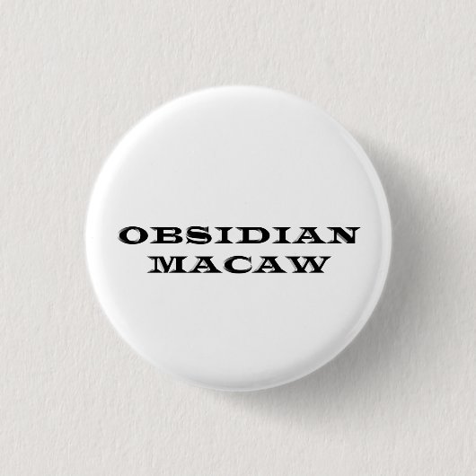 Obsidian Macaw Logo Button (Voorkant)