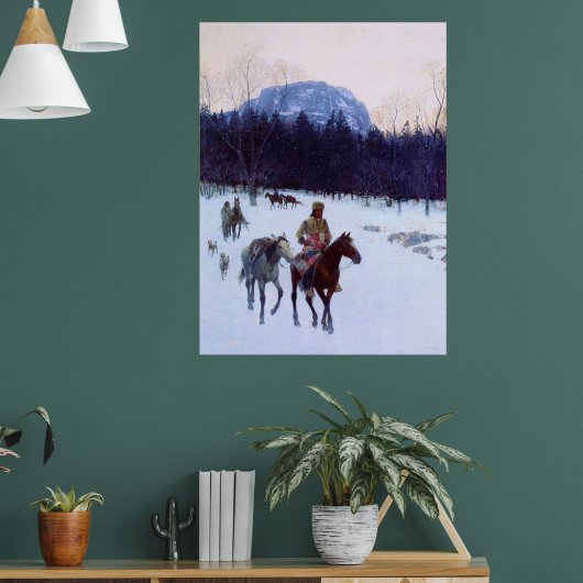 Obsidian Mountain in Yellowstone Henry Farny Poster (Woonkamer 1)