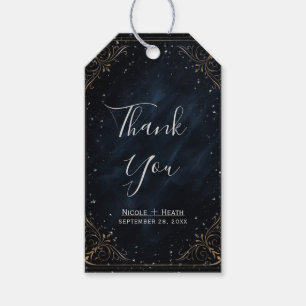 Obsidian Oracle Middernacht Elegantie Bruiloft  Cadeaulabel