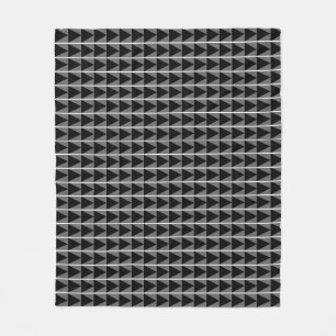 Obsidian Pijl, Minimalistische Geometrische Zwart Fleece Deken