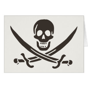 Obsidian schedelsabels Piratenvlag van Calico Jack