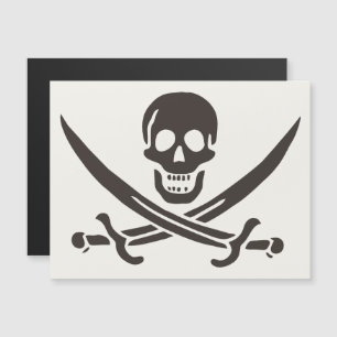Obsidian Skull Swords Pirate flag of Calico Jack