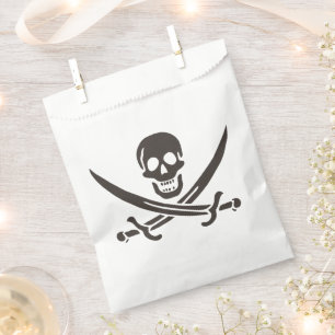 Obsidian Skull Swords Pirate flag of Calico Jack Bedankzakje