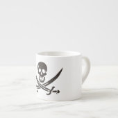 Obsidian Skull Swords Pirate flag of Calico Jack Espresso Kop (Voorkant rechts)