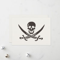 Obsidian Skull Swords Pirate flag of Calico Jack
