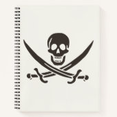 Obsidian Skull Swords Pirate flag of Calico Jack Notitieboek (Voorkant)