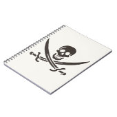 Obsidian Skull Swords Pirate flag of Calico Jack Notitieboek (Linkerzijde)