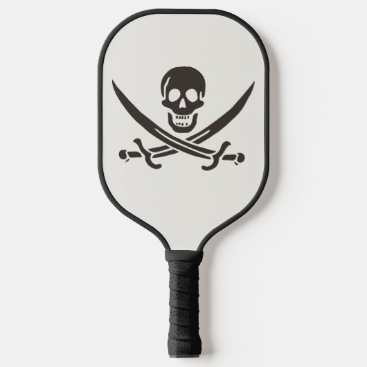 Obsidian Skull Swords Pirate flag of Calico Jack Pickleball Paddle (Voorkant)