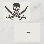 Obsidian Skull Swords Pirate flag of Calico Jack Plaatskaartje (Voorkant / Achterkant)