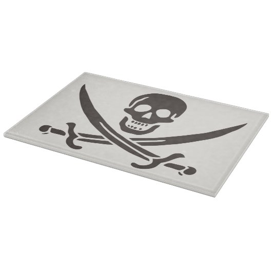 Obsidian Skull Swords Pirate flag of Calico Jack Snijplank (Hoek)