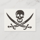 Obsidian Skull Swords Pirate flag of Calico Jack Visitekaartje (Voorkant)