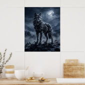 Obsidian Wolf Midnight Ridge Poster (Keuken)