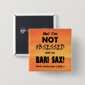 Obsoned Bari Sax Vierkante Button 5,1 Cm (Voorkant /achterkant)