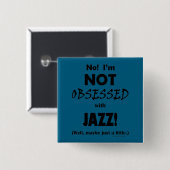 Obsoned Jazz Vierkante Button 5,1 Cm (Voorkant /achterkant)
