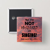 Obsoned Singing Vierkante Button 5,1 Cm (Voorkant /achterkant)