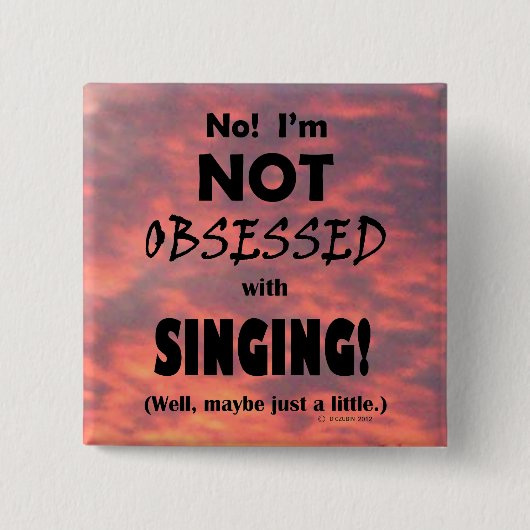 Obsoned Singing Vierkante Button 5,1 Cm (Voorkant)