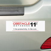 Obstacle Database 11g Bumpersticker (Op auto)