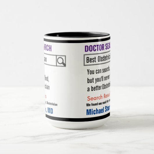 Obstetrician Funny Search Cadeau Mug (Centre)
