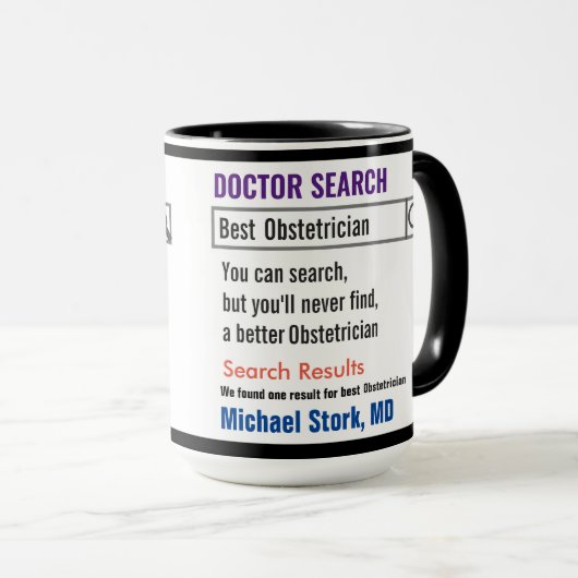 Obstetrician Funny Search Cadeau Mug (Devant droit)