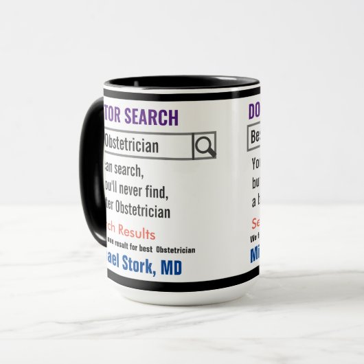 Obstetrician Funny Search Cadeau Mug (Devant gauche)
