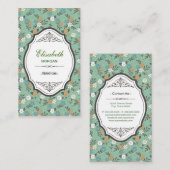 Obstetriciër - Elegant  Floral Visitekaartje (Voorkant / Achterkant)