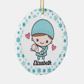 Obstetriciër OB-GYN verpleegster Keramisch Ornament (Rechts)