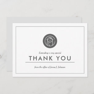 Obstetriciër Thema   Minimale flat dank u Bedankkaart