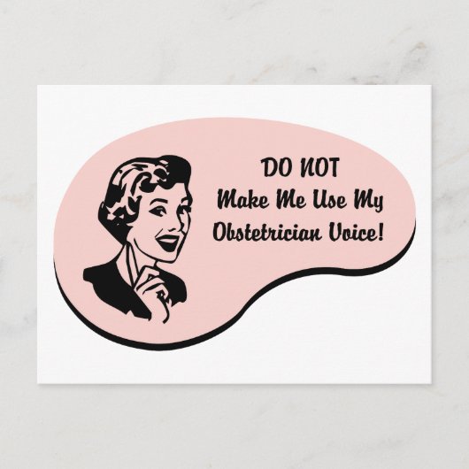Obstetricierstem Briefkaart (Voorkant)