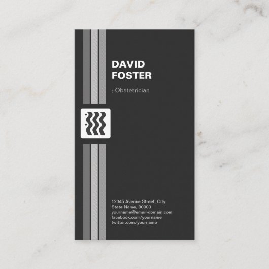 Obstetricus - Premium modern Visitekaartje (Voorkant)