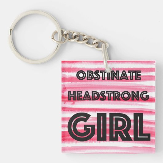 Obstinate Headstrong Girl-knop Sleutelhanger (voorkant)