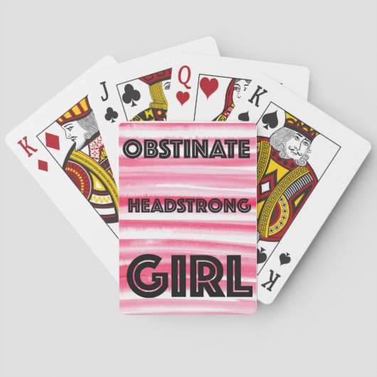 Obstinate Headstrong Girl Poker Kaarten (Achterkant)