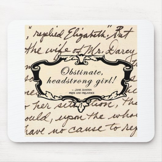 Obstipte, kopsterd meisje! muismat (Voorkant)