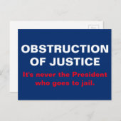 Obstructie van de gevangenisstraf briefkaart (Voorkant / Achterkant)