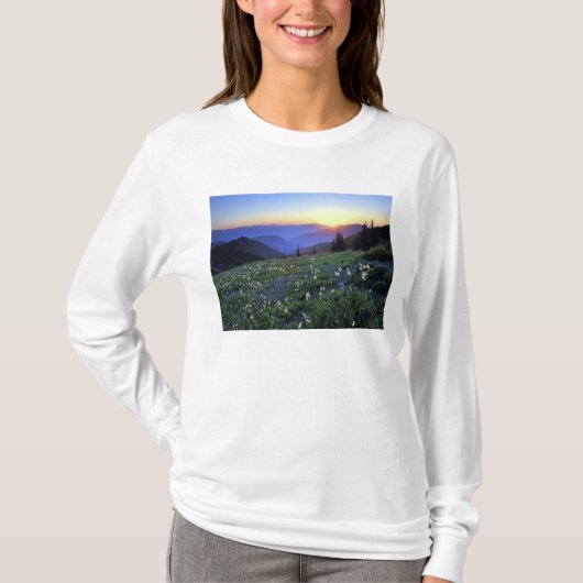 Obstruction Point Sunset, Olympic NP, WA, Verenigd T-shirt (Voorkant)