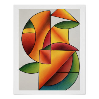 "Obstsalat" in Formen Perfect Poster