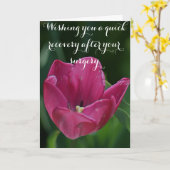 Obtenez bien après carte de tulipe de chirurgie (Fleur jaune)