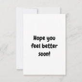 Obtenez bien bientôt aquarelle carte de voeux plat (Dos)