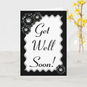 Obtenez bien bientôt ! Carte (Fleur jaune)