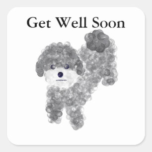 Obtenez Bien Bientôt Gris Poodle #1 Stickers