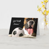 Obtenez bien bientôt la carte de voeux de boxeur d (Fleur jaune)