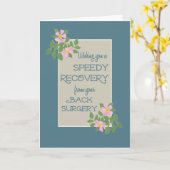 Obtenez Bien, Carte De Chirurgie Dos, Dogrots Rose (Fleur jaune)